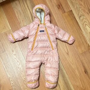 Patagonia Light Pink Infant Hi-Loft Down Sweater™ Bunting, Size 3-6 Months